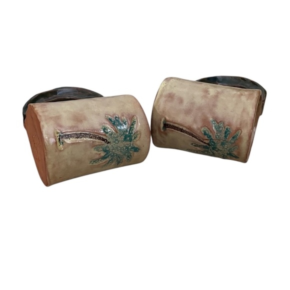 Set Of Two Handmade Palm Tree Mug Pottery - Picture 8 of 15